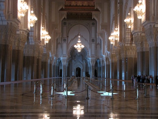 Ein Blick in die Moschee Hassan II.